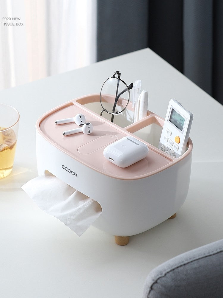 GT003 Creative Minimalist Tissue Box Holder, Multi-functional Storage for Home Decor